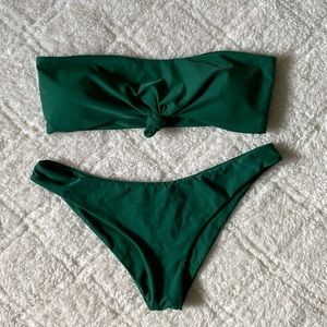 Green Tie-Front Bikini ✨